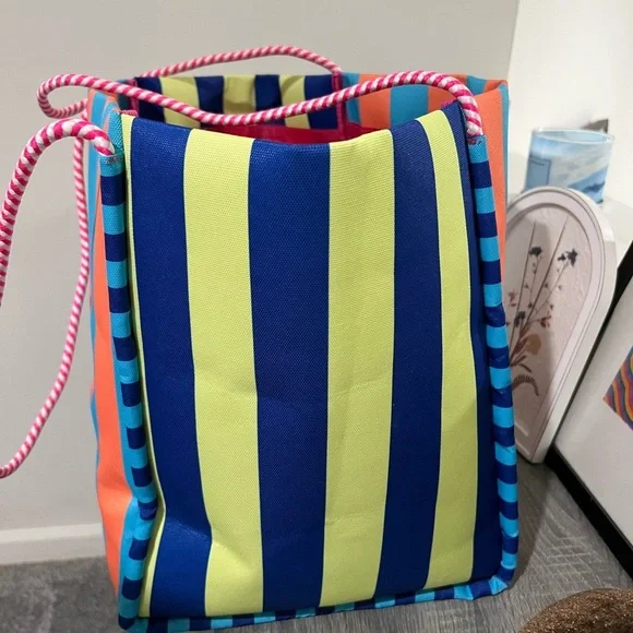 (NWT) Vibrant Striped Tote Bag - Picture 5 of 6